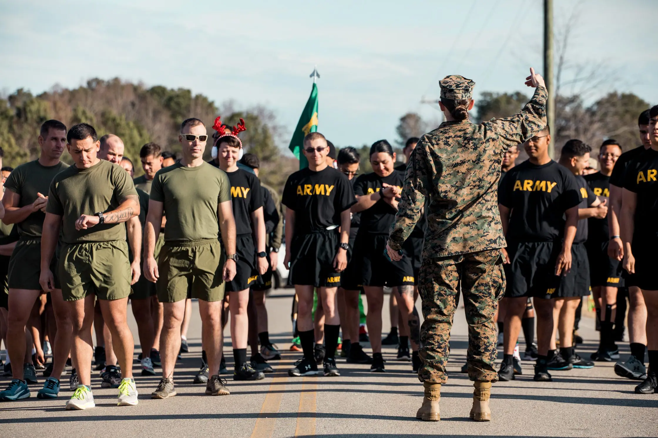 Military-connected adult receiving depression counseling while managing daily responsibilities