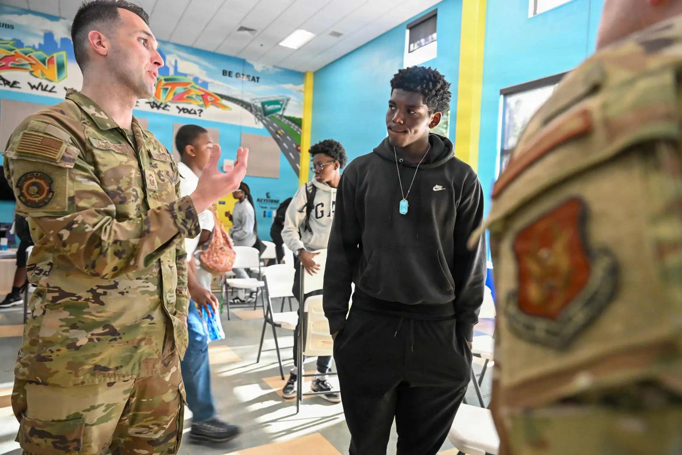 Military leader receiving mental health support